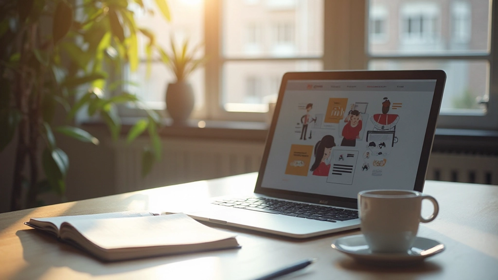 Modern webdesign studio met creativiteit en storytelling elementen